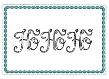 Stickdatei - ITH Postkarte HoHoHo